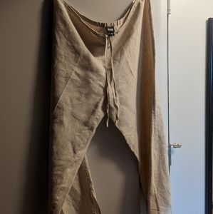 Oatmeal Linen Pants